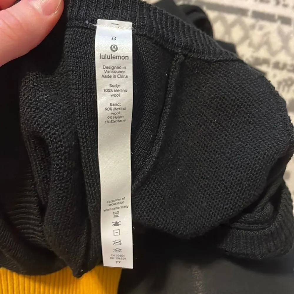 Lululemon Tied To You Sweater Black 8